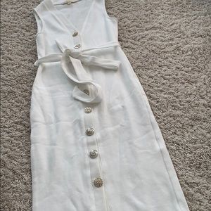 White button down dress